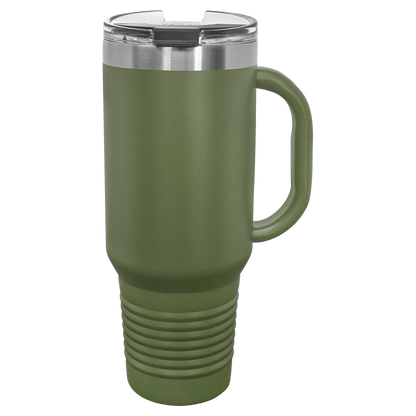 Polar Camel 40 oz. Travel Mug with Handle & Straw