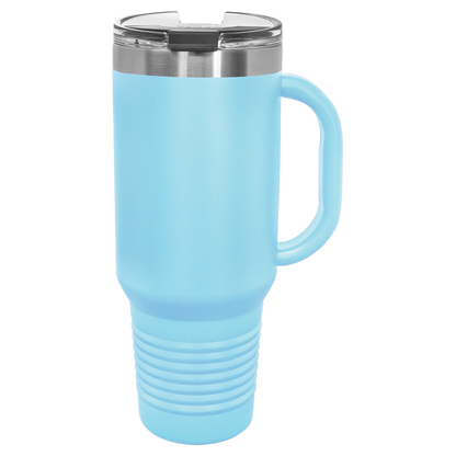 Polar Camel 40 oz. Travel Mug with Handle & Straw