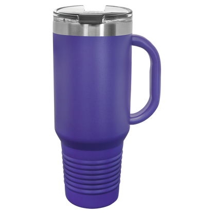 Polar Camel 40 oz. Travel Mug with Handle & Straw