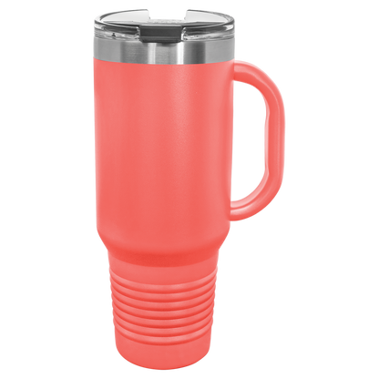 Polar Camel 40 oz. Travel Mug with Handle & Straw